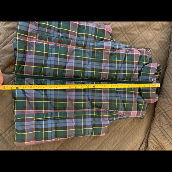 🎉 HP 🎉 Lands’ End Plaid Down Vest size M - Picture 10 of 11